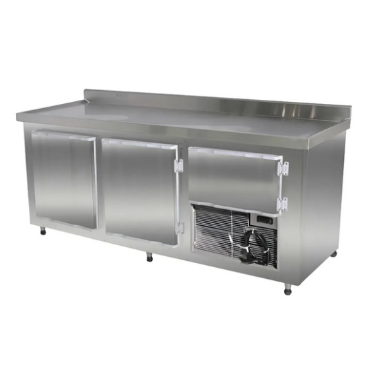 Bajo mostrador Inox 1,5M 3 puertas Kilma brasil Bajo Mostrador Inox 1,5 Mts 3 Puertas Klima - Imagen 1